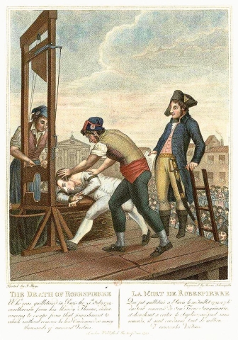 fot „Śmierć Robespierre’a”. Jeden z przywódców rewolucji francuskiej został zgilotynowany 28 lipca 1794 r.